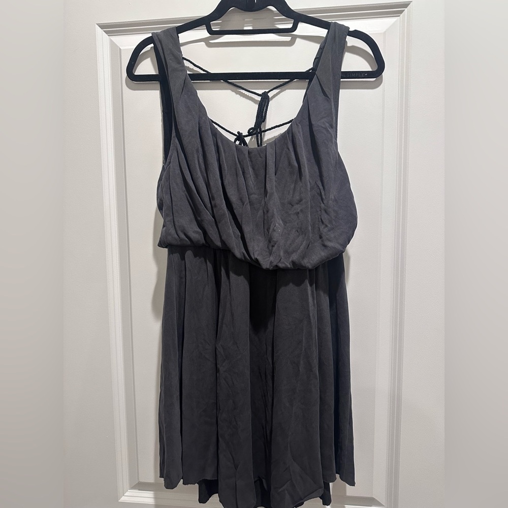 Free People Charcoal Backless Dress